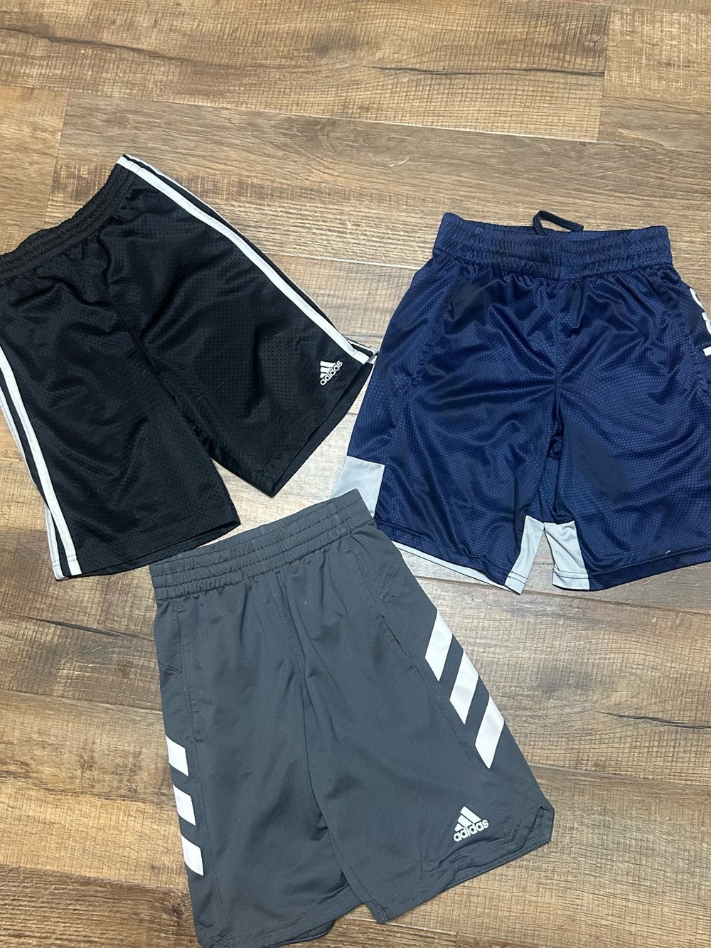 Adidas Boys Athletic Mesh Shorts (x3) - Size Small